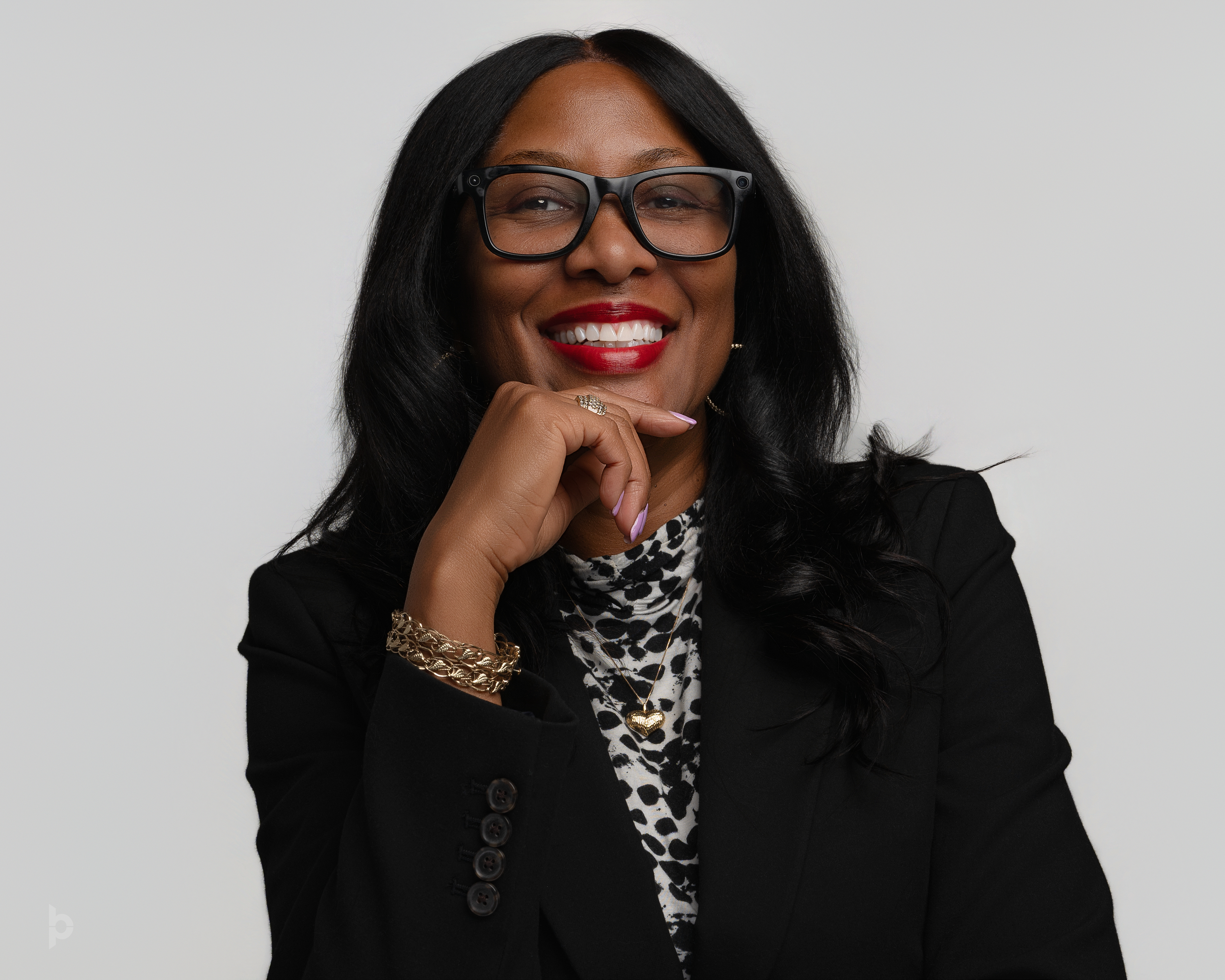 Studio headshot from a personal branding session